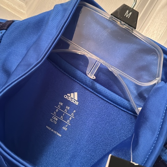Adidas blue and black track performance jacket NWT XL - Picture 8 of 12